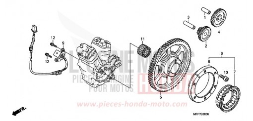 PULSE GENERATOR/STARTING CLUTCH XL700VA8 de 2008